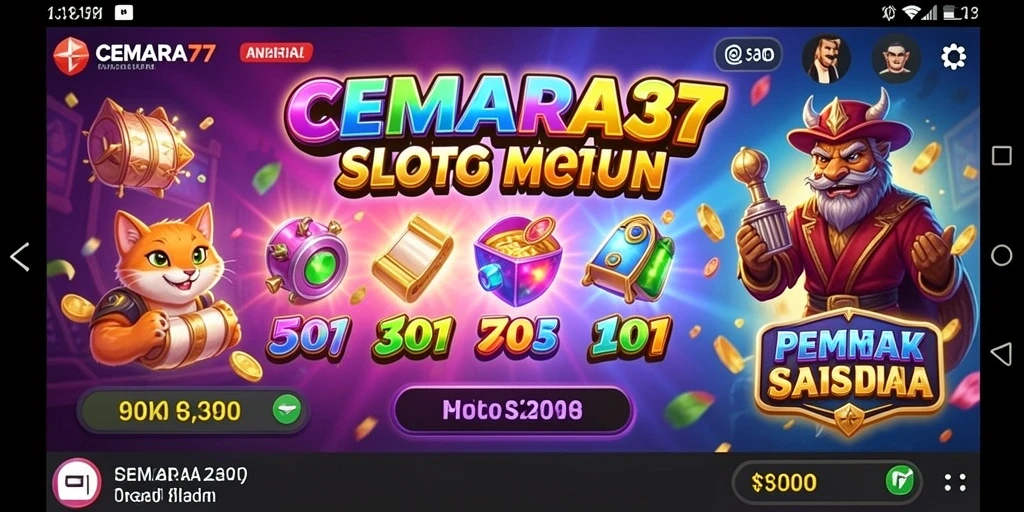 Tampilan permainan Slot CEMARA77 yang menarik dan menghibur.