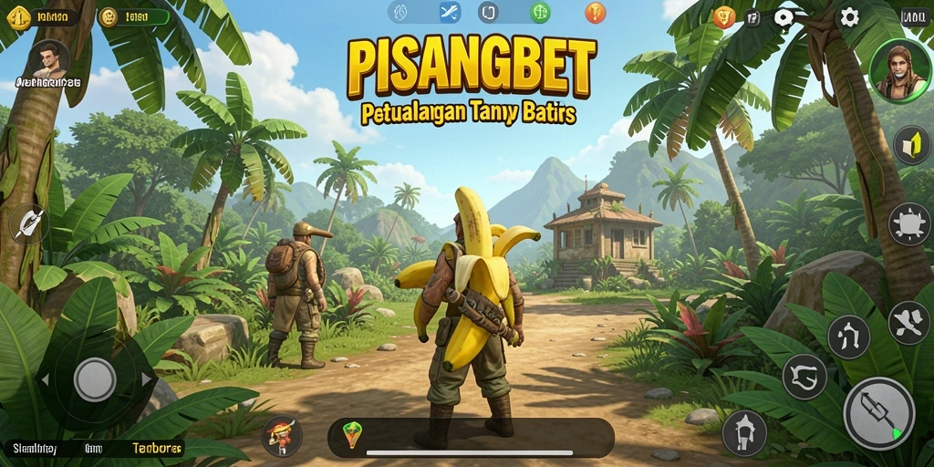 Screenshot gameplay PISANGBET yang menampilkan petualangan seru di dunia terbuka.
