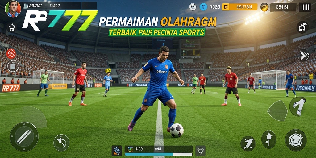 Tangkapan layar utama RR777 menampilkan pertandingan olahraga yang mendebarkan.