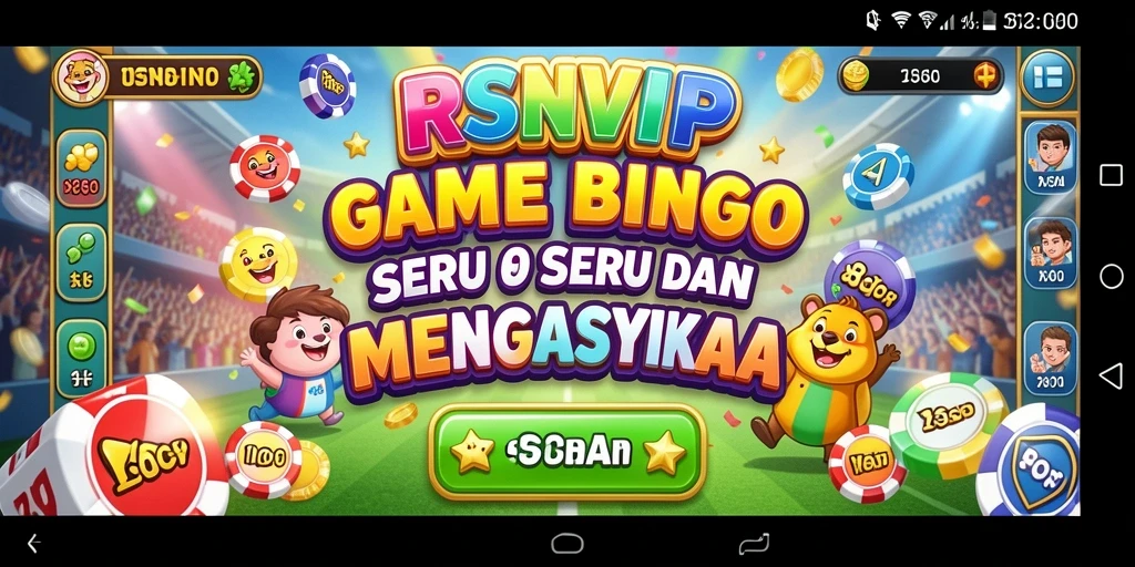 Tampilan utama RSNVIP dengan gameplay Bingo yang menarik.