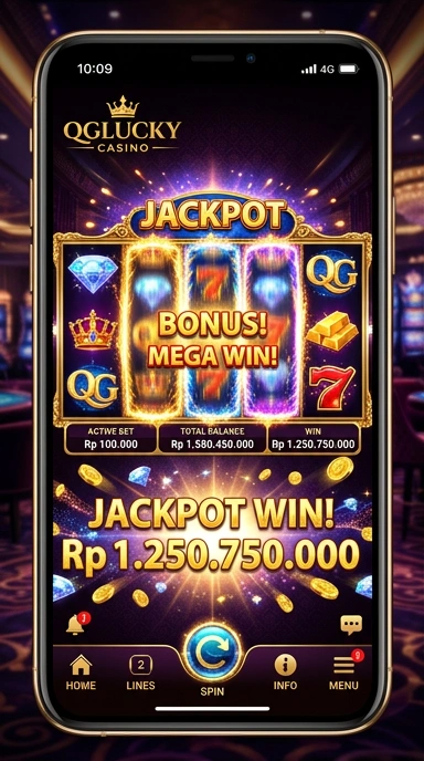 Tampilan antarmuka pengguna qglucky yang sederhana dan intuitif.